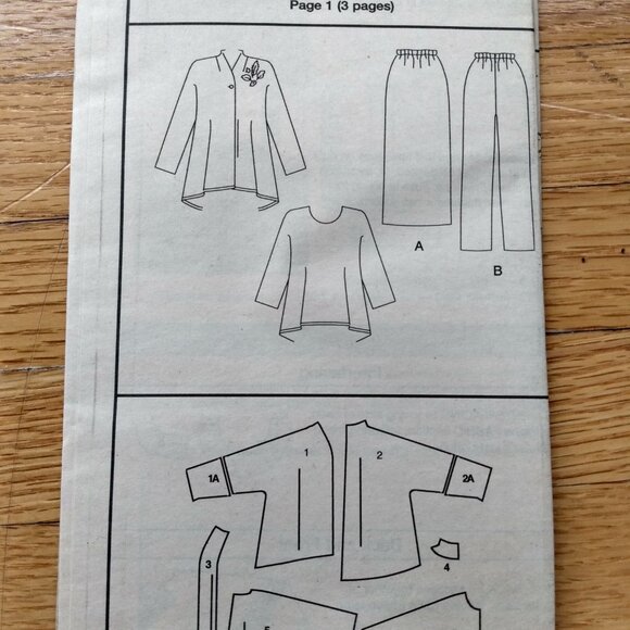 Plus Size 28-32 Sewing Pattern Jacket Top Skirt Pants Butterick 3979 UNCUT - Picture 10 of 10